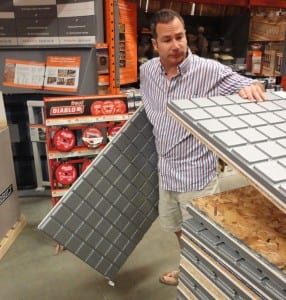 rob buys basement flooring in Home Dep